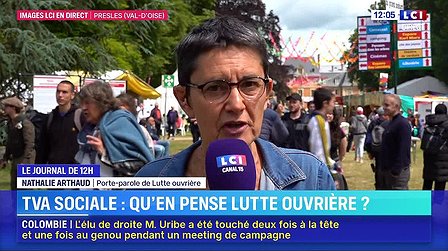 Illustration Interview de Nathalie Arthaud depuis la fête de Lutte ouvrière