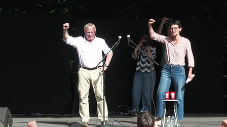 Illustration Discours de Nathalie Arthaud et Jean-Pierre Mercier